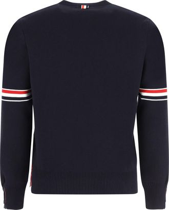 Thom Browne Mens Sweater Navy Cotton