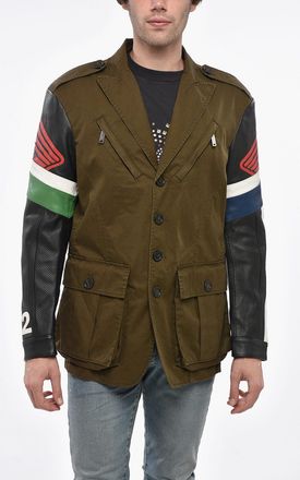 Dsquared2 Giacca Utility HONDA Con Maniche in Pelle Dsquared2