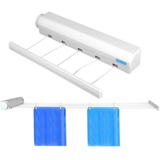 OEM Tendedero Mural Para Interiores Y Exteriores, Con Tendedero Extensible De Hasta 3,7 M - Crezuo