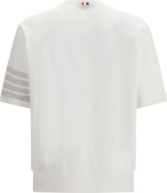 Thom Browne Mens 4-Bar Cotton Jersey T-Shirt White T-Shirts And Polos