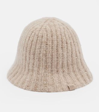 Brunello Cucinelli Sequined cashmere-blend bucket hat