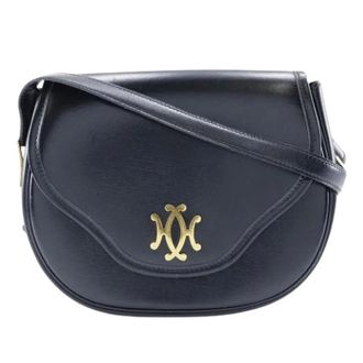 Herm&egrave;s Pre-owned Double H Vintage Schoudertas Zwart | Goud - Dames - Pre-owned - Zwart - Maat: ONE Size Leer