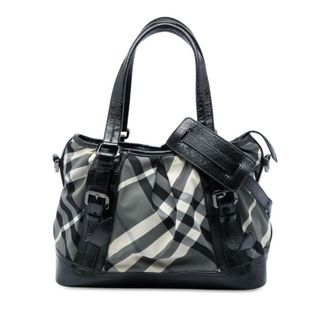 Burberry Pre-owned Burberry Medium Beat Check Nylon Lowry Satchel Ladies IOEI87BQAFXYLJGM
