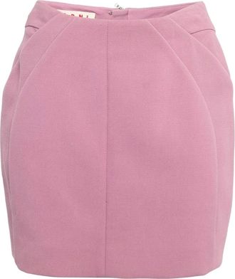 Marni pleat-detail cotton skirt - Pink