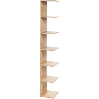 Beliani Beliani - Estanter&iacute;a De Pared Colgante Tablero De Part&iacute;culas 6 Niveles Madera Clara Eston