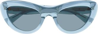 Bottega Veneta Cat-eye zonnebril - Dames - Zonnebrillen - Blauw - ONE Size - Nylon - Accessoires