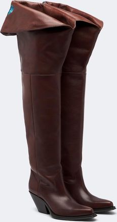 Chlo&eacute; Chlo&eacute; Botas mosqueteras Azelan de piel floral
