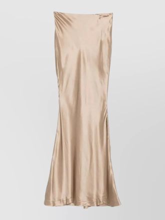 Entire studios strapless satin maxi length evening dress