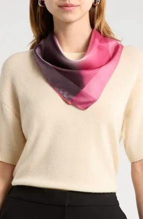 Nordstrom Print Silk Square Scarf in Magenta Burst at Nordstrom