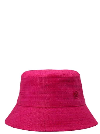Ruslan Baginskiy Fuchsia Logo straw bucket hat