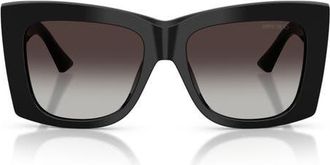 Jimmy Choo London 54mm Gradient Square Sunglasses in Black/grey Gradient at Nordstrom