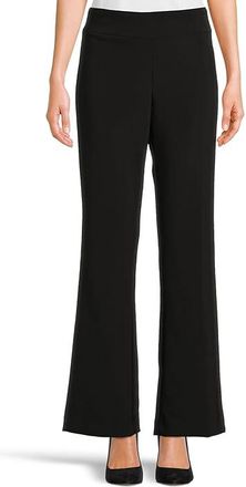 Krazy Larry Microfiber Long Slight Flare Pants Womens Casual Pants Black : 10 32, Polyester/Microfiber