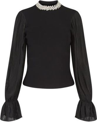 Anne Fontaine Brianca Top in Black at Nordstrom, Size Large Eu