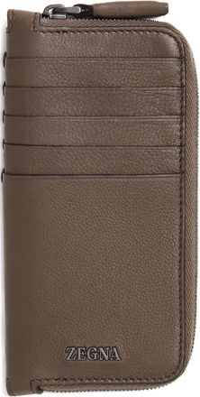Ermenegildo Zegna Portemonnee met rits - Bruin