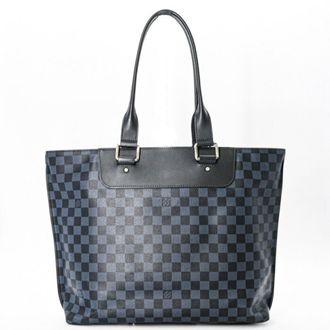 Louis Vuitton Damier Cobalt Black Blue Damier Graphite Tote Bag (Pre-Owned)
