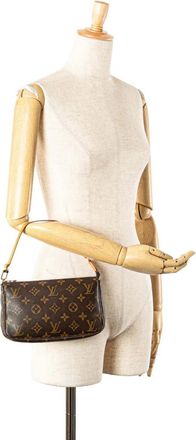 Louis Vuitton Borsa a spalla Pochette Accessoires con monogramma 1998 - Marrone