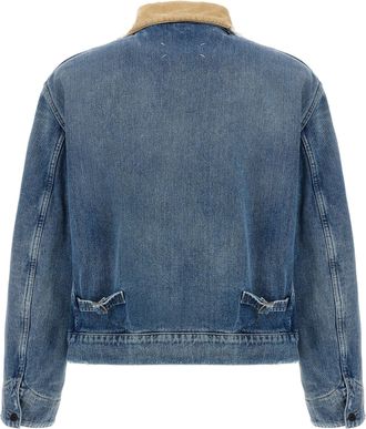 Maison Margiela Mens Blue Cotton Denim Jacket Clothing