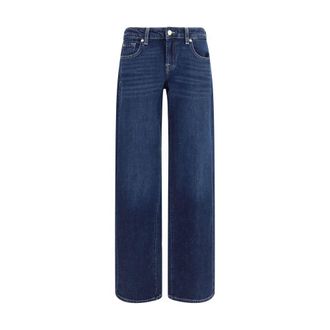 7 For All Mankind 7FOR Blauwe Katoenen Rechttoe-Rechtaan Jeans