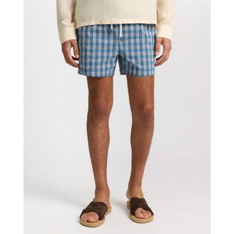 Onia Charles 4 Swim Trunk in Blue/white Mult at Nordstrom, Size Xx-Large