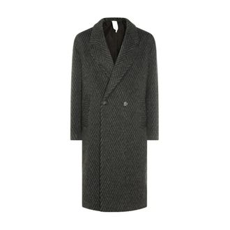 Hev&ograve; Cappotto - male - Hevo - Double-Breasted Coats - Gray - L - Coats