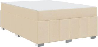 vidaXL Estructura De Cama Con Colch&oacute;n Crema 160 X 200 Cm Tela Vidaxl