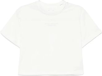 Izzue logo-embroidered T-shirt - women - Cotton - M - White