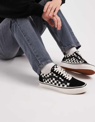Vans Premium - Old Skool - Sneakers nere e bianche-Nero