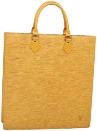 Louis Vuitton Tweedehands leren Louis Vuitton tassen - Dames - Vintage Shopper - Geel - ONE Size - Leer - Vintage