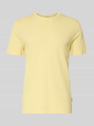 HUGO BOSS Regular Fit T-Shirt aus Baumwoll-Mix Modell TIBURT 240 in Hellgelb, Gr&ouml;&szlig;e XXXL
