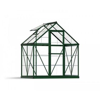 Palram Greenhouse Harmony 6 x 4, Polycarbonate, L126 x W185 x H208 cm - Green