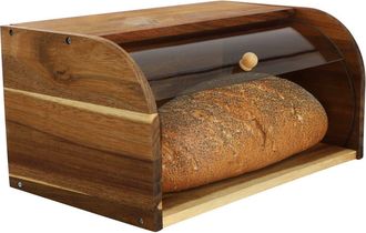 MegaChef Acacia Wood Bread Box with Sliding Plastic Lid at Nordstrom