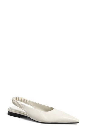 Rag & Bone Mercer Pointed Toe Slingback Flat in Antique White at Nordstrom, Size 6.5Us