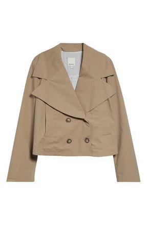 Emporio Armani Dune Crop Trench Coat in Tan at Nordstrom, Size 10 Us