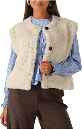 Another Label Michelle Jack voor Stijlvolle Herfst - Dames - Bodywarmers - Beige - M - Polyester - Jassen