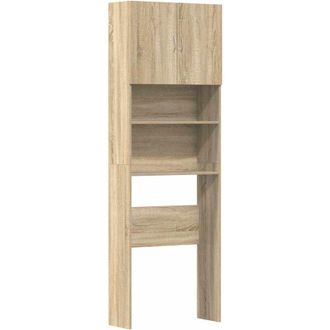 vidaXL Armario De Lavadora Madera Ingenier&iacute;a Roble Sonoma 64x24x190 Cm Vidaxl