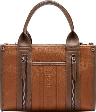 Pepe Jeans London Handtas van kunstleer - Dames - Handtassen - Bruin - ONE Size - Leer - Tassen