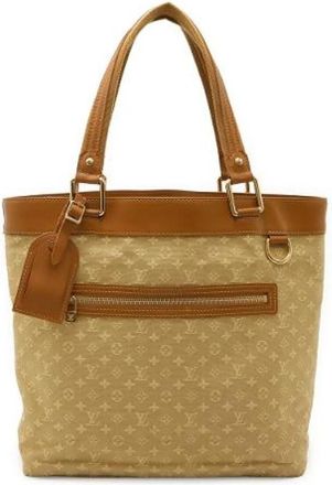 Louis Vuitton Tweedehands Canvas Louis Vuitton tassen - Dames - Vintage Shopper - Beige - ONE Size - Leer - Vintage