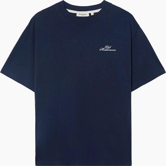 Pompeii Mens Pompeii Club Mediterranea Navy Boxy T-Shirt - Size: 42