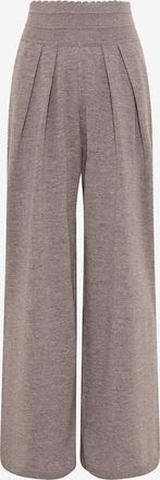 Molli Weite Strick-Bundfaltenhose Lauren2