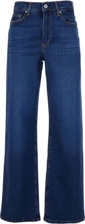 AG - Adriano Goldschmied New Baggy Mid-Rise Wide-Leg Jeans - Dames - Loose Fit Jeans - Blauw - W31 - Katoen - Jeans