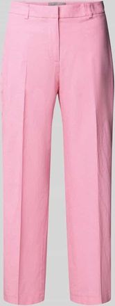 Christian Berg Straight Fit Stoffhose aus Leinen-Mix in Pink, Gr&ouml;&szlig;e 34