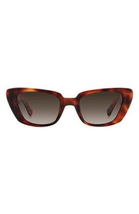 Kate Spade New York Fabia 51mm Gradient Cat Eye Sunglasses in Havana Tortoiseshell/Brown at Nordstrom Rack