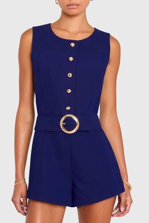 Amanda Uprichard Fontaine Romper In Navy