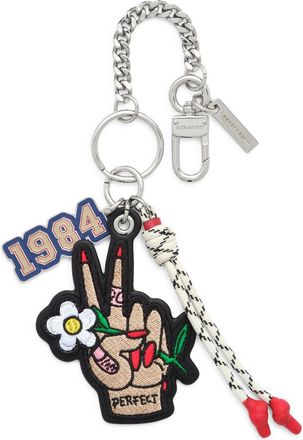 Marc Jacobs The Cluster Peace Sign Bag Charm in Nickel at Nordstrom
