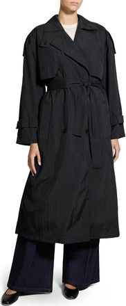Theory Recycled Nylon Trench Coat in Black - 001 at Nordstrom, Size Medium