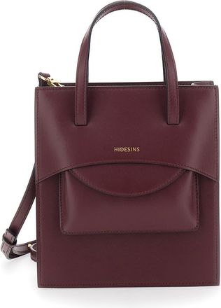Hidesins Flap J Red Handbag With One Front Flap Pocket And Adjustable And Removable Shoulder Strap In Leather Woman