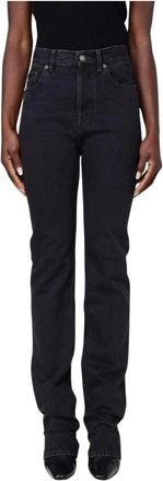 Saint Laurent Dames, Jeans, Zwart, Maat: W28 Katoen