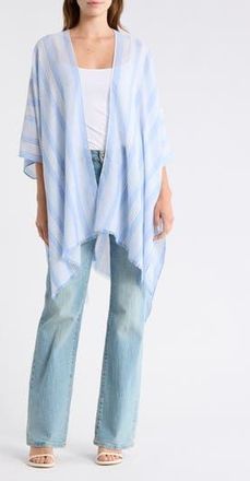 Nordstrom Rack Gauze Ruana in Blue Peaceful at Nordstrom Rack