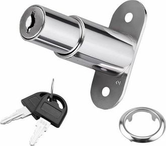 OEM Cerradura Para Armarios, Puerta Corredera, Cerradura De Cilindro Con Pulsador, Cilindro De 32 Mm, Para Archivadores, Vitrinas, Cajones Y Armarios