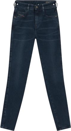 Diesel Super Skinny High Waist Jeans - Dames - Jeans - Blauw - Maat: W24 Katoen
